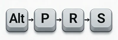 Keyboard shortcut Alt+P+R+S for print area