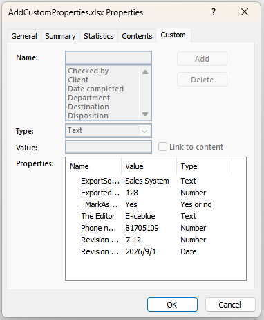 Add custom properties