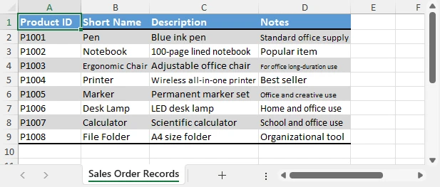 Excel-Screenshot, der 'An Zellgröße anpassen' auf eine Zelle angewendet zeigt