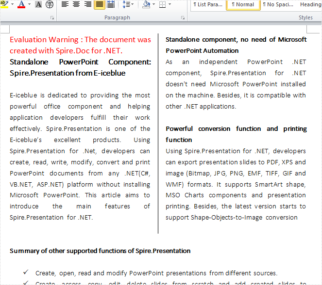 How to split text into two columns and add line between them