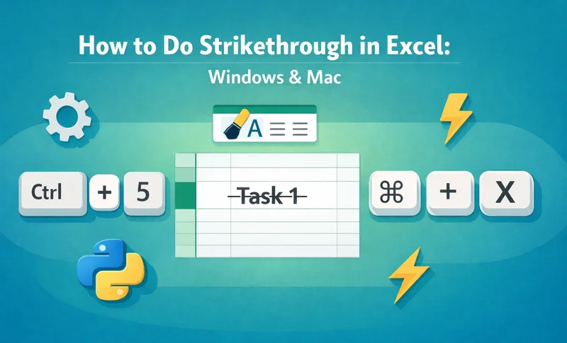 How to Do Strikethrough in Excel - Methods for Win and Mac