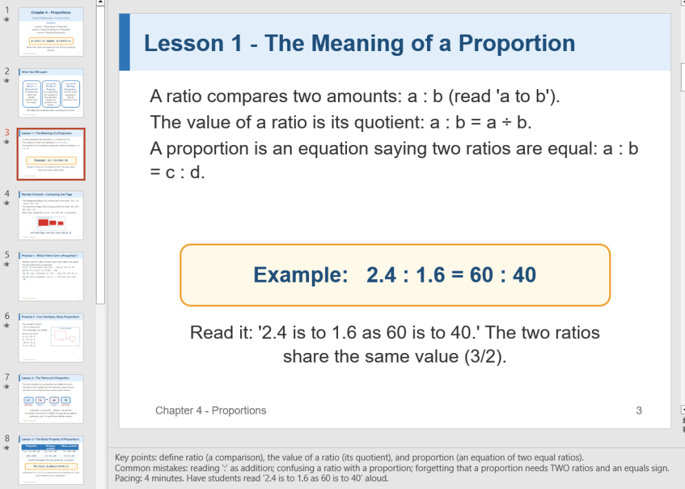 A lecture deck generated from the textbook