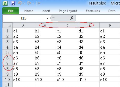 unhide the Excel row and column
