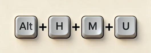 Keyboard Shortcut to Split Merged Excel Cells