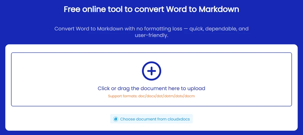 CloudXDocs Word-Markdown 변환기