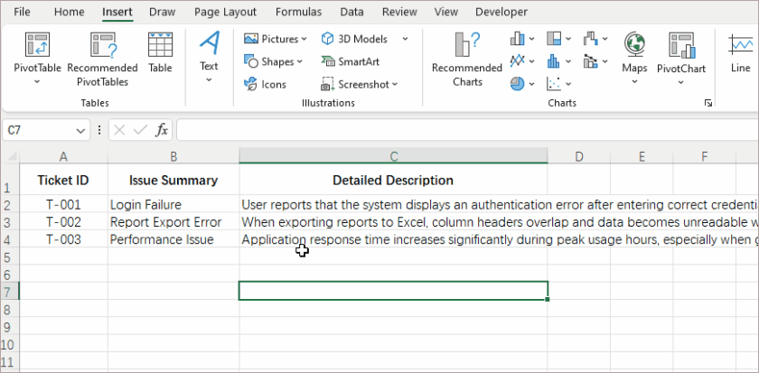 wrap text using ribbon