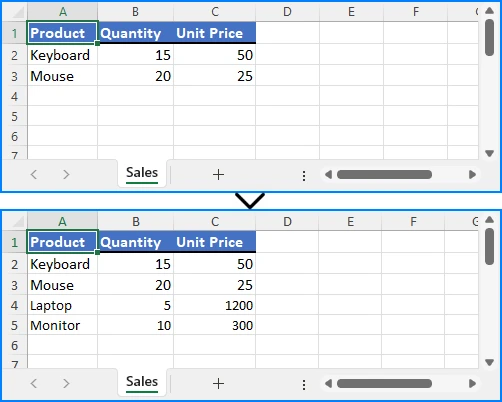 Append rows to an existing Excel file in Python