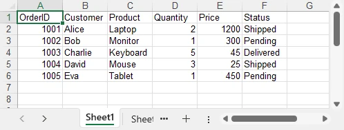 Write multiple rows and columns into Excel using Python