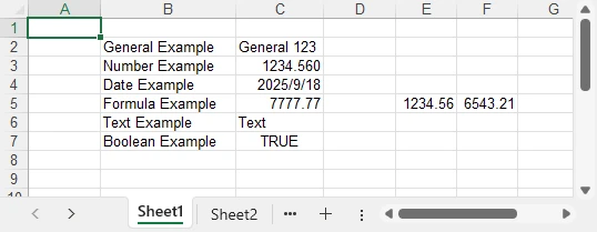 Write text, numbers, dates, and formulas into Excel using Python