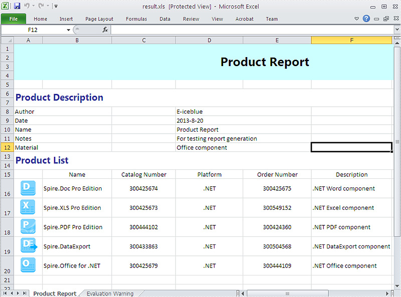 Pdf xlsx xls