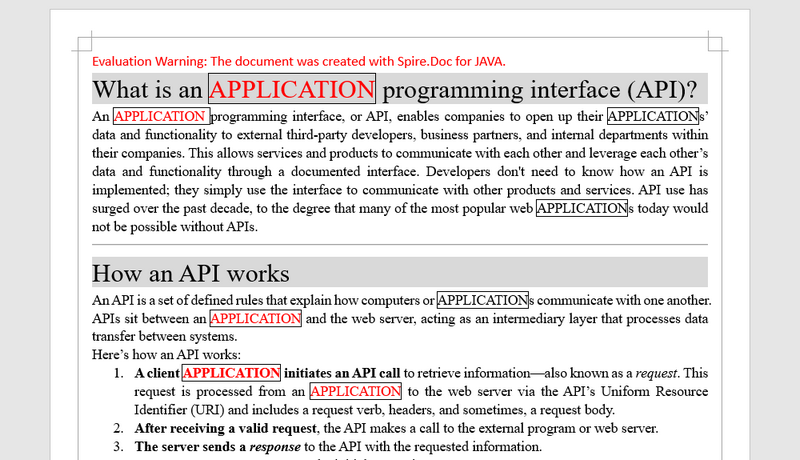 Java Word Library – Create Read Modify Print Convert Word Documents in Java