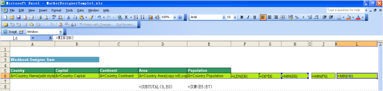 Excel Marker Designer