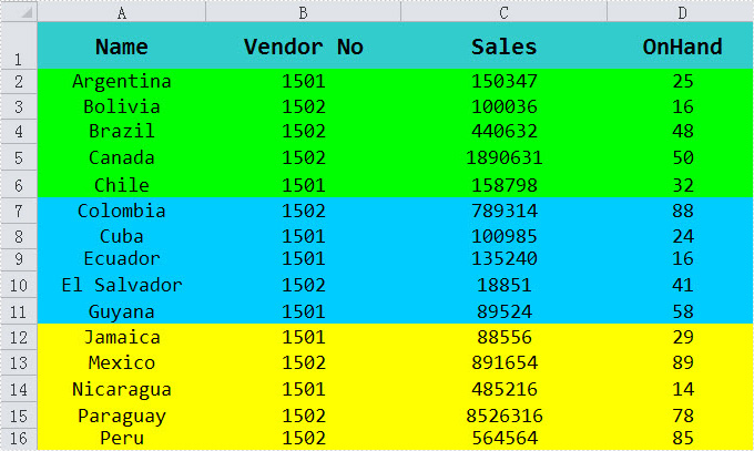 Set Excel Background Color in C#, 