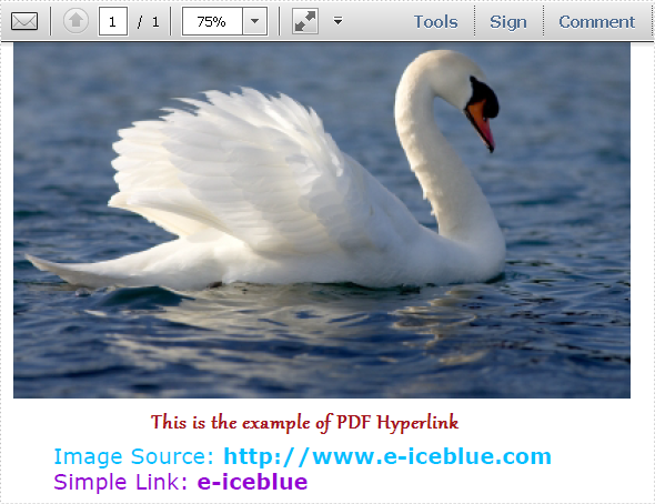 Add Hyperlink in PDF