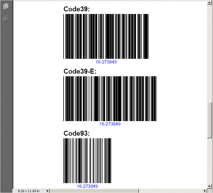 Draw Barcode in PDF
