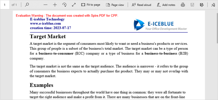 C++: Add Headers to Existing PDF Documents